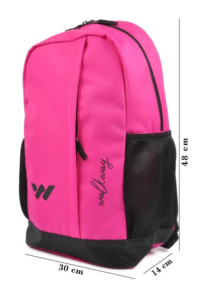 Walkway Su Geçirmez 2 Gözlü Pembe Lise-Üniversite Unisex Sırt Çantası