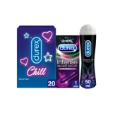 Durex Chill Karma Paket Prezervatif 20'li+Durex Delight Bullet Vibratör+Durex Extreme Jel 50 ml