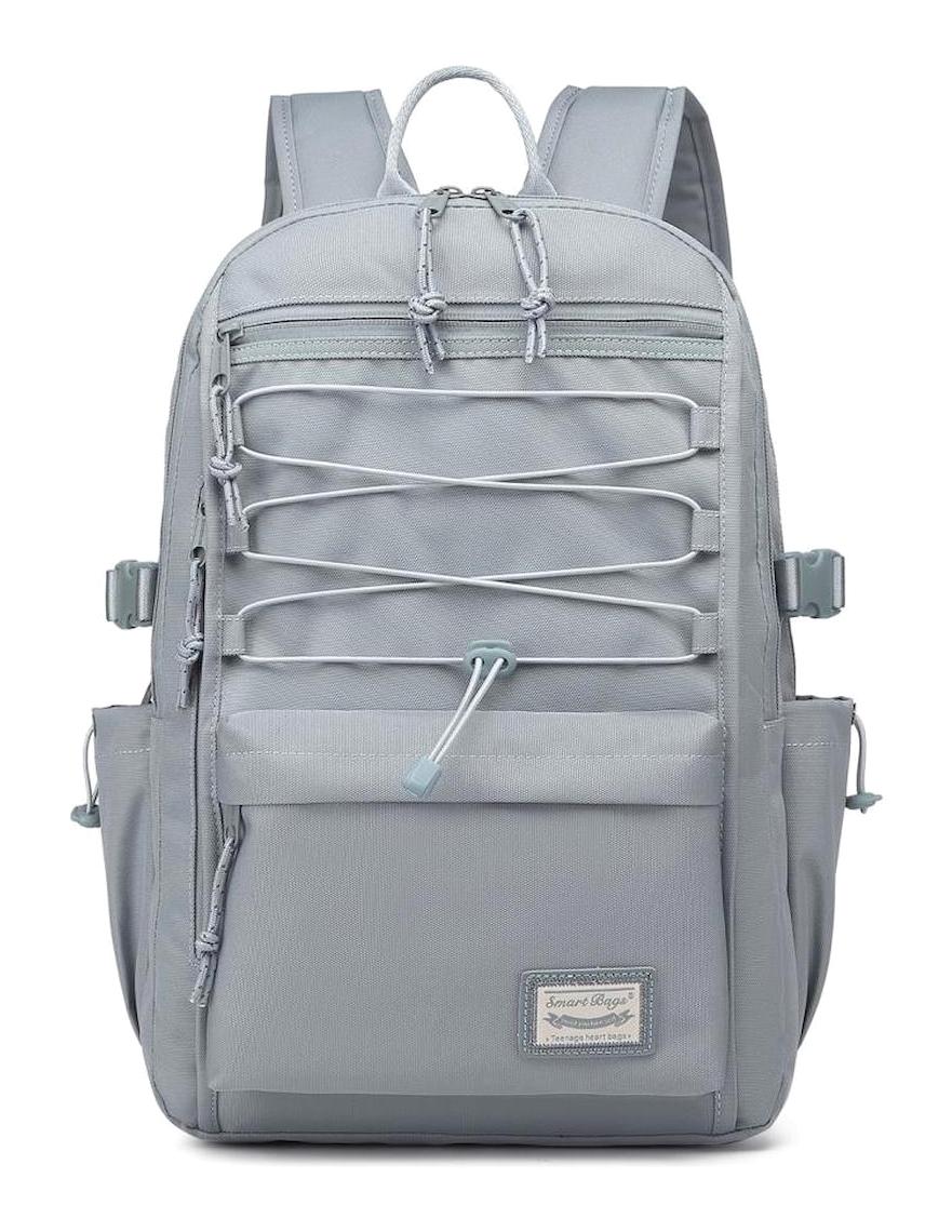 Smart Bags 3156 Çok Gözlü Gri Lise-Üniversite Unisex Sırt Çantası