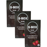 S-BOX Çilek Aromalı Prezervatif 3x12'li