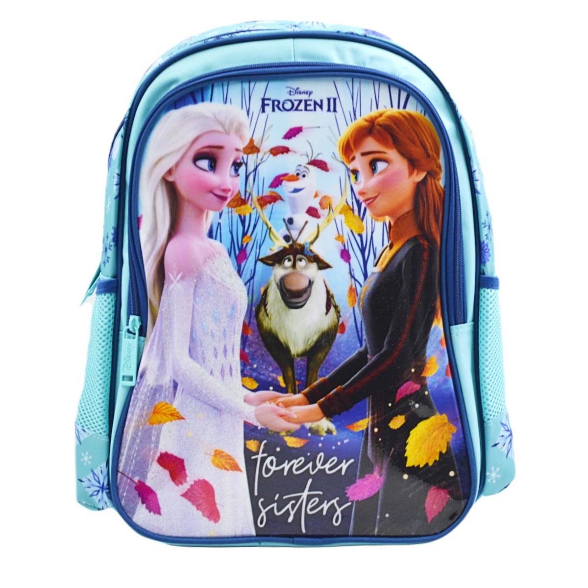 Frocx OTTO-48035 Frozen Su Geçirmez 2 Gözlü Turkuaz İlkokul Kız Çocuk Sırt Çantası
