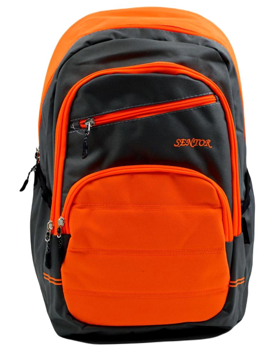 Sentor 50008 4 Gözlü Turuncu Lise-Üniversite Unisex Sırt Çantası