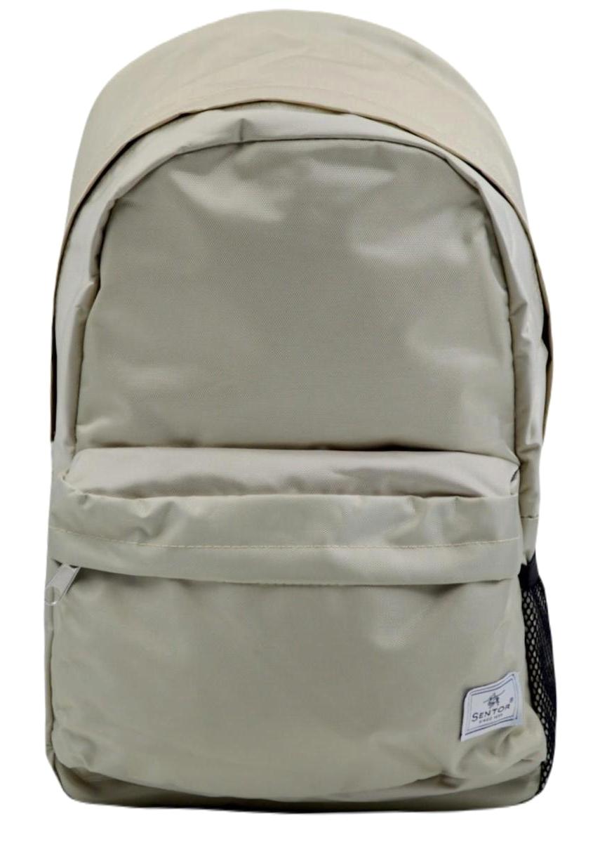 Sentor 60153 2 Gözlü Krem Lise-Üniversite Unisex Sırt Çantası