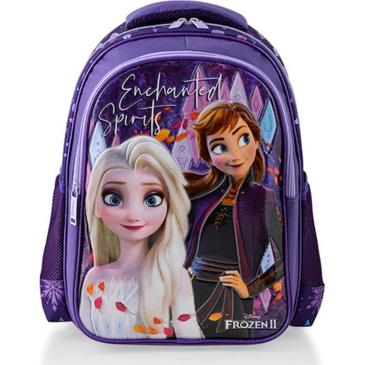 Frocx OTTO-48000 Elsa Frozen 4 Gözlü Mor İlkokul Kız Çocuk Sırt Çantası