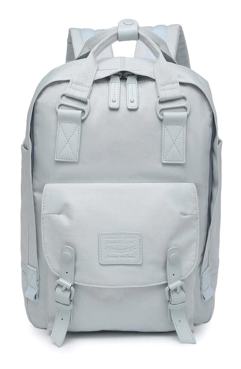 Smart Bags 6004 2 Gözlü Gri Lise-Üniversite Unisex Sırt Çantası