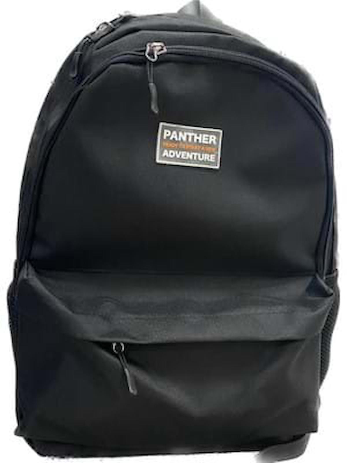 Panther PT--0709 3 Gözlü Siyah Lise-Üniversite Unisex Sırt Çantası