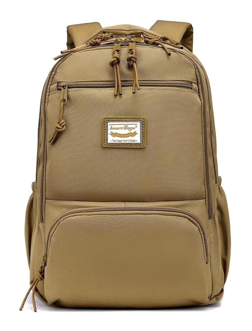 Smart Bags 3196 Çok Gözlü Kahverengi Lise-Üniversite Unisex Sırt Çantası