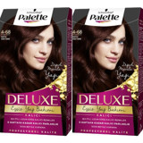 Palette Deluxe 4-68 Koyu Kestane Amonyaksız Krem Saç Boyası 2x60 ml