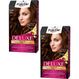 Palette Deluxe 5-60 Sıcak Çikolata Amonyaksız Krem Saç Boyası 2x60 ml