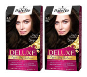 Palette Deluxe 3-0 Koyu Kahve Amonyaksız Krem Saç Boyası 2x60 ml
