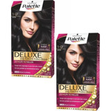 Palette Deluxe 1-0 Siyah Amonyaksız Krem Saç Boyası 2x50 ml