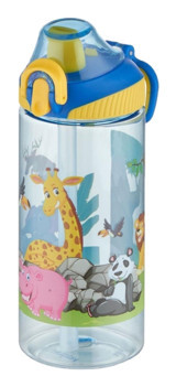 Vagonlife Pipetli Şeffaf Plastik Okul Çocuk Matara 500 ml