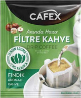 Cafex Fındık Aromalı Arabica Öğütülmüş Filtre Kahve 10x8 gr