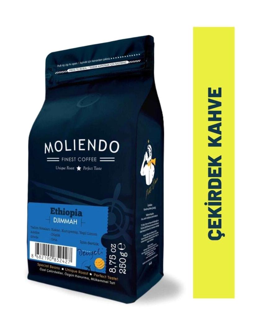 Moliendo Yeşil Limon Aromalı Etiyopya Arabica Çekirdek Filtre Kahve 250 gr