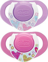 Chicco Physio Compact 4+ Ay Delikli Ortodontik Yenidoğan Damaklı Silikon Emzik Mor Pembe