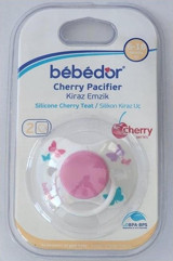 Bebedor 102 6-18 Ay Delikli Kiraz Uçlu Silikon Emzik Pembe