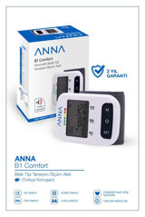 Anna B1 Comfort 2 Kullanıcı 120 Ölçüm Hafızalı Konuşan Dijital Bilekten Tam Otomatik Tansiyon Aleti