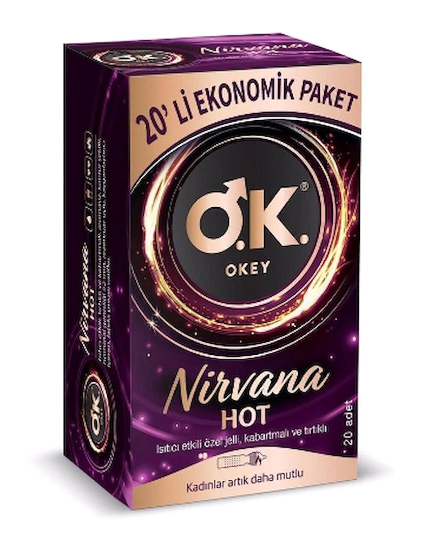 Okey Nirvana Ekonomik Paket Normal Tırtıklı Prezervatif 20x24 Adet