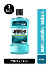 Listerine Cool Mint Nane Aromalı 250x3 ml Ağız Gargarası
