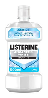 Listerine White Alkolsüz Nane Aromalı 500 ml Ağız Gargarası