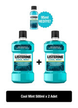 Listerine Cool Mint Nane Aromalı 500x2+95 ml Ağız Gargarası