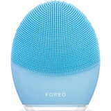 Foreo Luna 3 Karma Ciltler İçin 1 Başlıklı Fırçalı Silikon Şarjlı Titreşimli Yüz Temizleme Cihazı Mavi