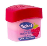 Mediwell Doğal Çilekli Yetişkin Dudak Nemlendirici Krem 5 gr