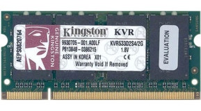 Kingston PC2-4200S KVR533D2S4/2G 2 GB DDR2 1x2 533 MHz Ram
