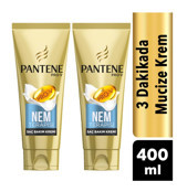 Pantene Pro-V 3 Minute Nemlendirici Düz Saçlar İçin Durulanmayan Saç Kremi 2x200 ml