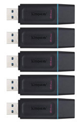 Kingston DataTraveler Exodia 5'li Paket USB 3.2 Gen Type A 64 GB Flash Bellek Siyah