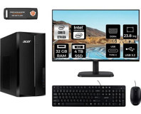 Acer Aspire TC1760 DTBHUEM004MNT330 Dahili Intel UHD Graphics Intel Core i3 12100 32 GB Ram 4 TB SSD Tower FreeDos 23.8 inç Monitörlü Masaüstü Bilgisayar + PER4 BELLEK