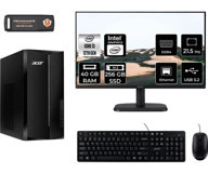 Acer Aspire TC1760 DTBHUEM004MNT336 Dahili Intel UHD Graphics Intel Core i3 12100 40 GB Ram 256 GB SSD Tower FreeDos 21.5 inç Monitörlü Masaüstü Bilgisayar + PER4 BELLEK
