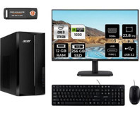 Acer Aspire TC1760 DTBHUEM004MNT3306 Harici GeForce GT 1030 Intel Core i3 12100 12 GB Ram 256 GB SSD Tower FreeDos 23.8 inç Monitörlü Masaüstü Bilgisayar + PER4 BELLEK