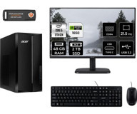 Acer Aspire TC1760 DTBHUEM005MNT4344 Harici GeForce GTX 1650 Intel Core i5 12400 48 GB Ram 2 TB SSD Tower FreeDos 21.5 inç Monitörlü Masaüstü Bilgisayar + PER4 BELLEK