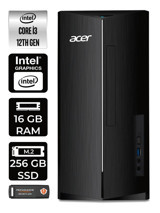 Acer Aspire TC1760 DT.BHUEM.004 Dahili Intel UHD Graphics Intel Core i3 12100 16 GB Ram 256 GB SSD Tower Windows 11 Home Masaüstü Bilgisayar + PER4 BELLEK