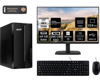 Acer Aspire TC1760 DTBHUEM005MNT1441 Harici Radeon RX 550 Intel Core i5 12400 48 GB Ram 256 GB SSD Tower Windows 11 Pro 23.8 inç Monitörlü Masaüstü Bilgisayar + PER4 BELLEK
