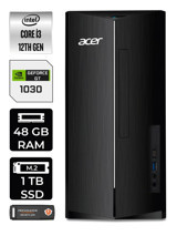 Acer Aspire DT.BHUEM.004 Harici GeForce GT 1030 Intel Core i3 12100 48 GB Ram 1 TB SSD Tower Windows 11 Pro Masaüstü Bilgisayar + PER4 BELLEK