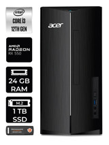 Acer Aspire DT.BHUEM.004 Harici Radeon RX 550 Intel Core i3 12100 24 GB Ram 1 TB SSD Tower Windows 11 Home Masaüstü Bilgisayar + PER4 BELLEK