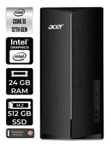 Acer Aspire TC1760 DT.BHUEM.004 Dahili Intel UHD Graphics Intel Core i3 12100 24 GB Ram 512 GB SSD Tower FreeDos Masaüstü Bilgisayar + PER4 BELLEK