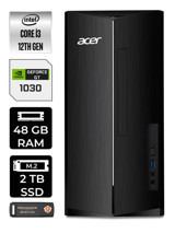 Acer Aspire DT.BHUEM.004 Harici GeForce GT 1030 Intel Core i3 12100 48 GB Ram 2 TB SSD Tower Windows 11 Home Masaüstü Bilgisayar + PER4 BELLEK