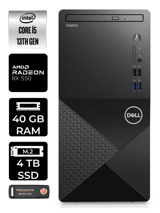 Dell Vostro 3020 N2046VDT3020MTU Harici Radeon RX 550 Intel Core i5 13400 40 GB Ram 4 TB SSD Tower FreeDos Masaüstü Bilgisayar + PER4 BELLEK