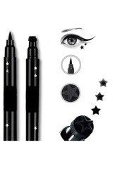 Aks Kozmetik Çift Taraflı Suya Dayanıklı Mat Pastel Siyah Kalem Eyeliner