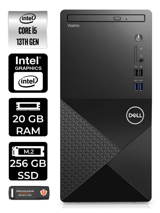 Dell Vostro 3020 N2050VDT3020MT Dahili Intel UHD Graphics 730 Intel Core i5 13400 20 GB Ram 256 GB SSD Tower Windows 11 Home Masaüstü Bilgisayar + PER4 BELLEK
