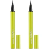 Beaulis Glide It No:100 Suya Dayanıklı Parlak Pastel Siyah Kalem Eyeliner 2 Adet