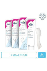 Veet Pure Hassas Ciltler İçin Tüm Vücut Genital Bölge Kadın Tüy Dökücü Sprey 3x200 ml