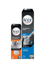 Veet Men Hassas Ciltler İçin Tüm Vücut Genital Bölge Kadın Tüy Dökücü Sprey 200 ml + Koltuk Altına Özel 100 ml Tüy Dökücü Krem