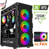 Gameline RTX01 Harici GeForce RTX 3060 AMD Ryzen 5 5500 16 GB Ram DDR4 500 GB SSD Tower FreeDos Masaüstü Bilgisayar