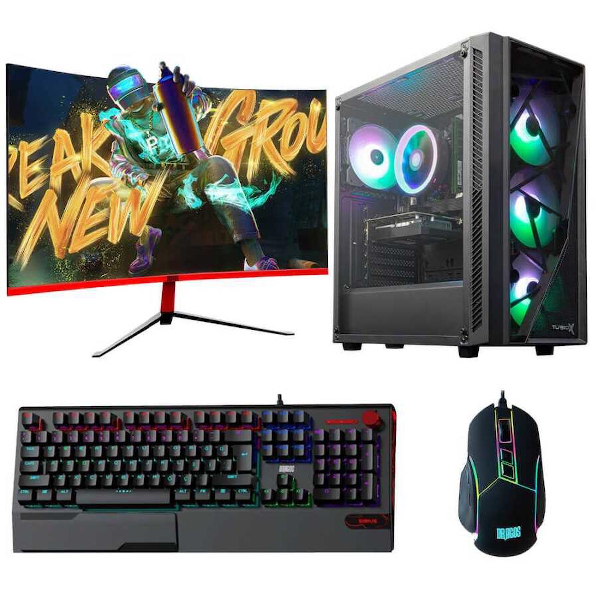 Dragos DRX2850 Harici GeForce GTX 1660 Super AMD Ryzen 5 5500 16 GB Ram DDR4 512 GB SSD Tower FreeDos Masaüstü Bilgisayar