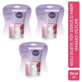 Sesu Duşta Hassas Ciltler İçin Tüm Vücut Genital Bölge Kadın Tüy Dökücü Sprey 3x150 ml