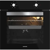 Silverline BO65E1B01 72 Lt A Enerji Sınıfı Analog Retro Tam Boy Ankastre Fırın Siyah